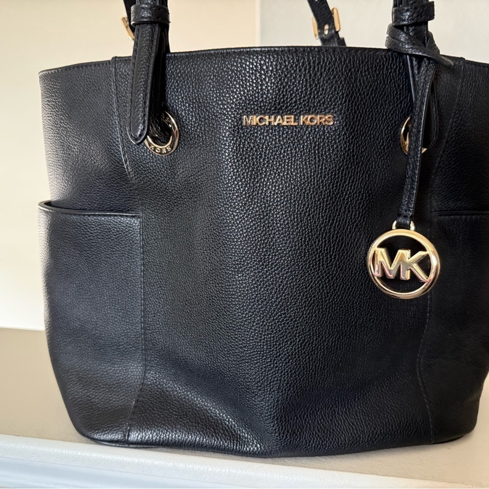 Michael Kors Black Pebbled Leather Tote